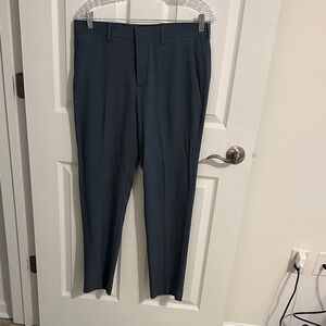 Perry Ellis Dark Navy Flat-Front Dress Pants